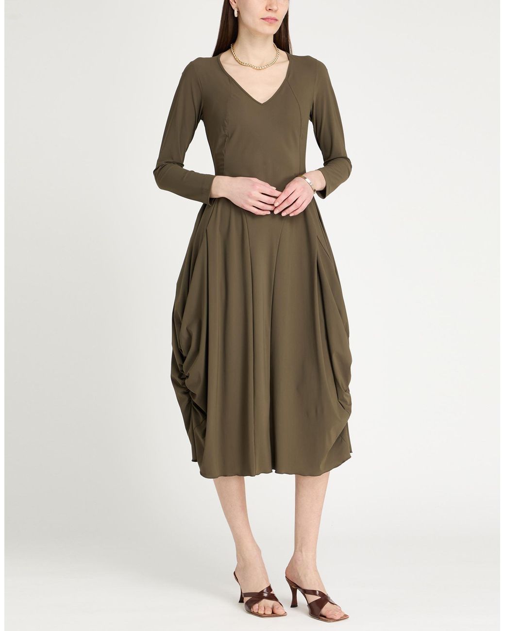 High Natural Midi Dress Nylon, Elastane