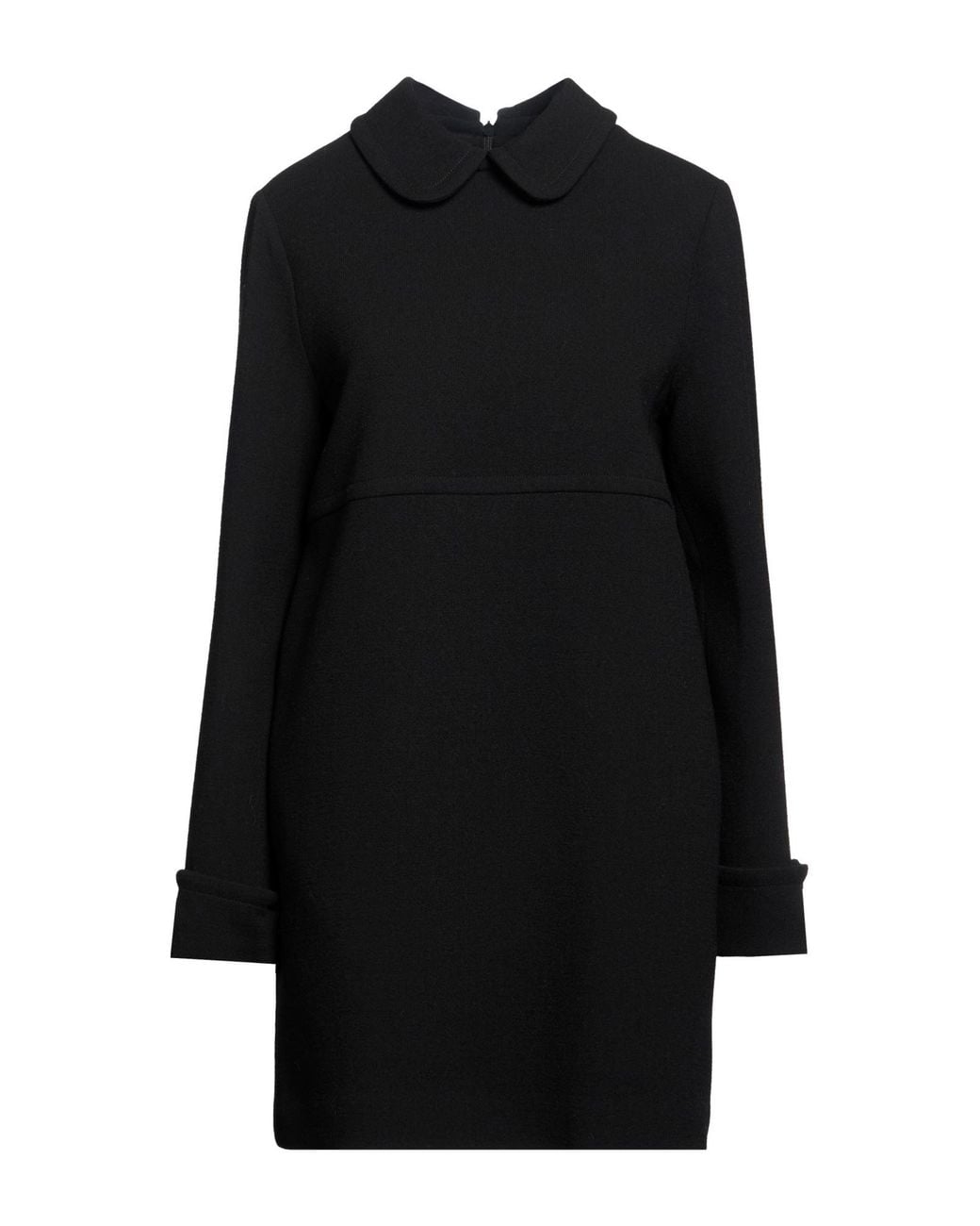 P.A.R.O.S.H. Black Mini Dress Virgin Wool, Polyamide, Elastane