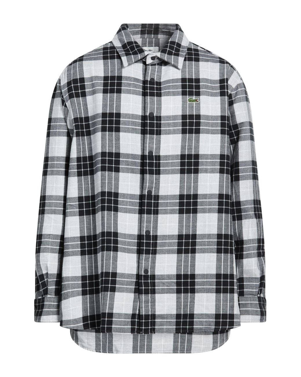 Lacoste Gray Shirt Cotton, Polyester for men