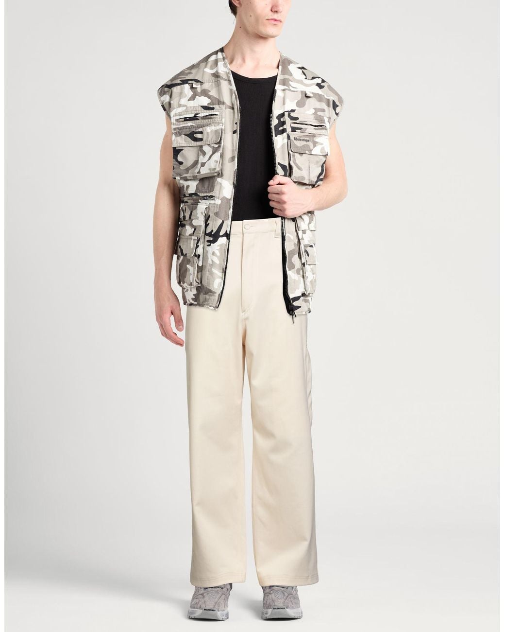 Dior Natural Ivory Pants Cotton, Cashmere, Polyamide, Elastane, Calfskin for men