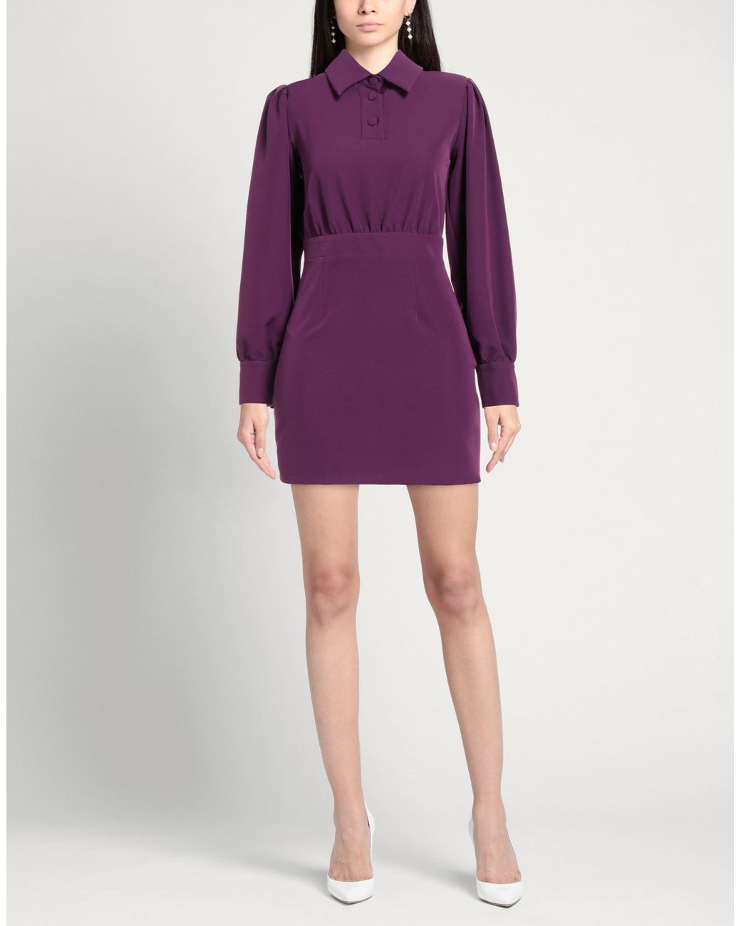 ACTUALEE Purple Mini Dress Polyester, Elastane