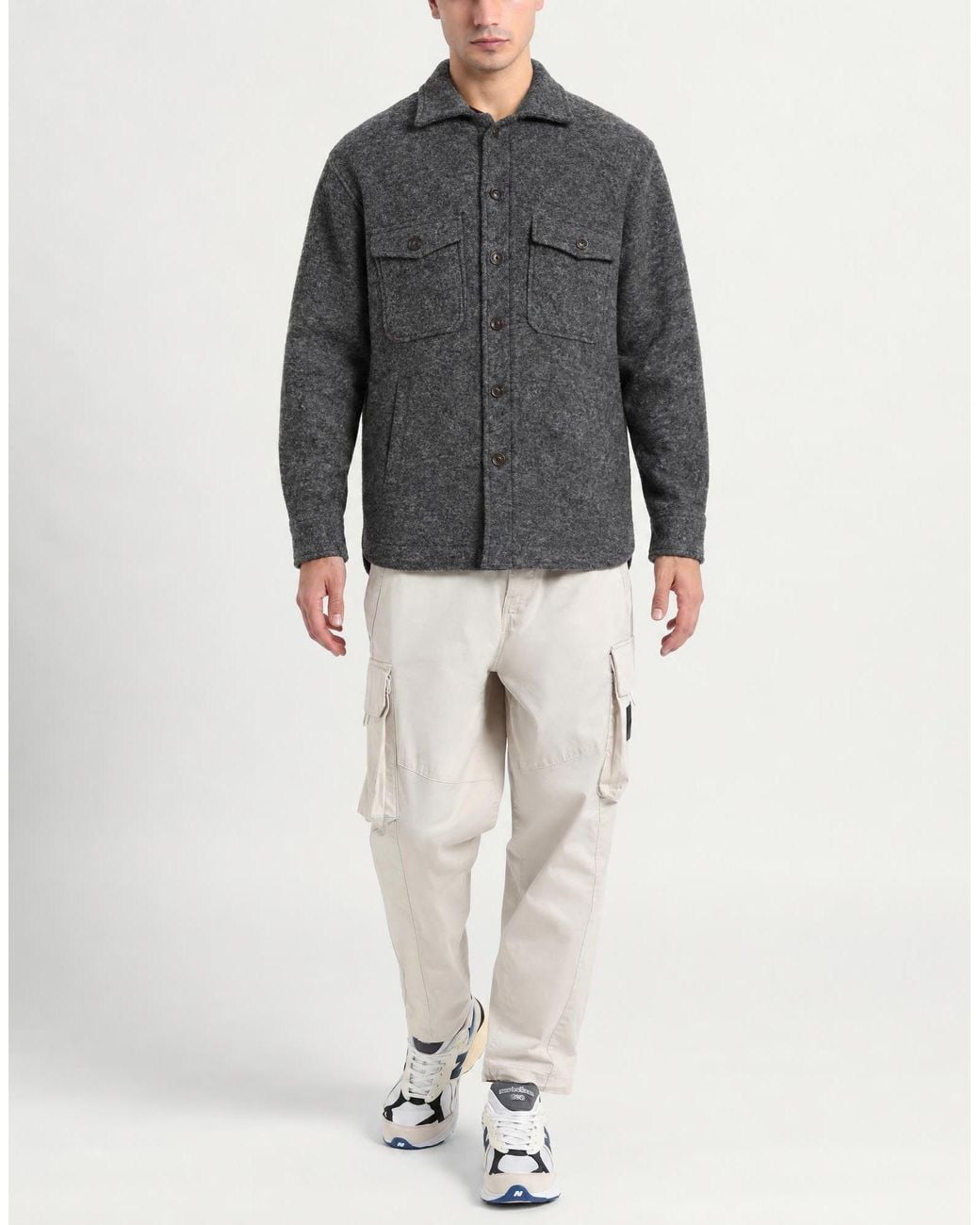 Tintoria Mattei 954 Gray Jacket Wool, Polyester for men
