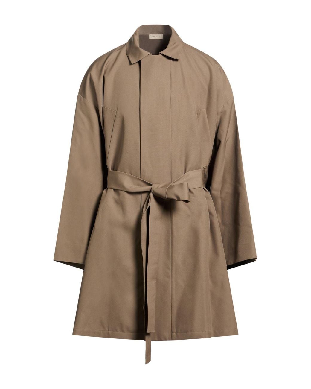 Fear Of God Brown Military Overcoat & Trench Coat Virgin Wool for men