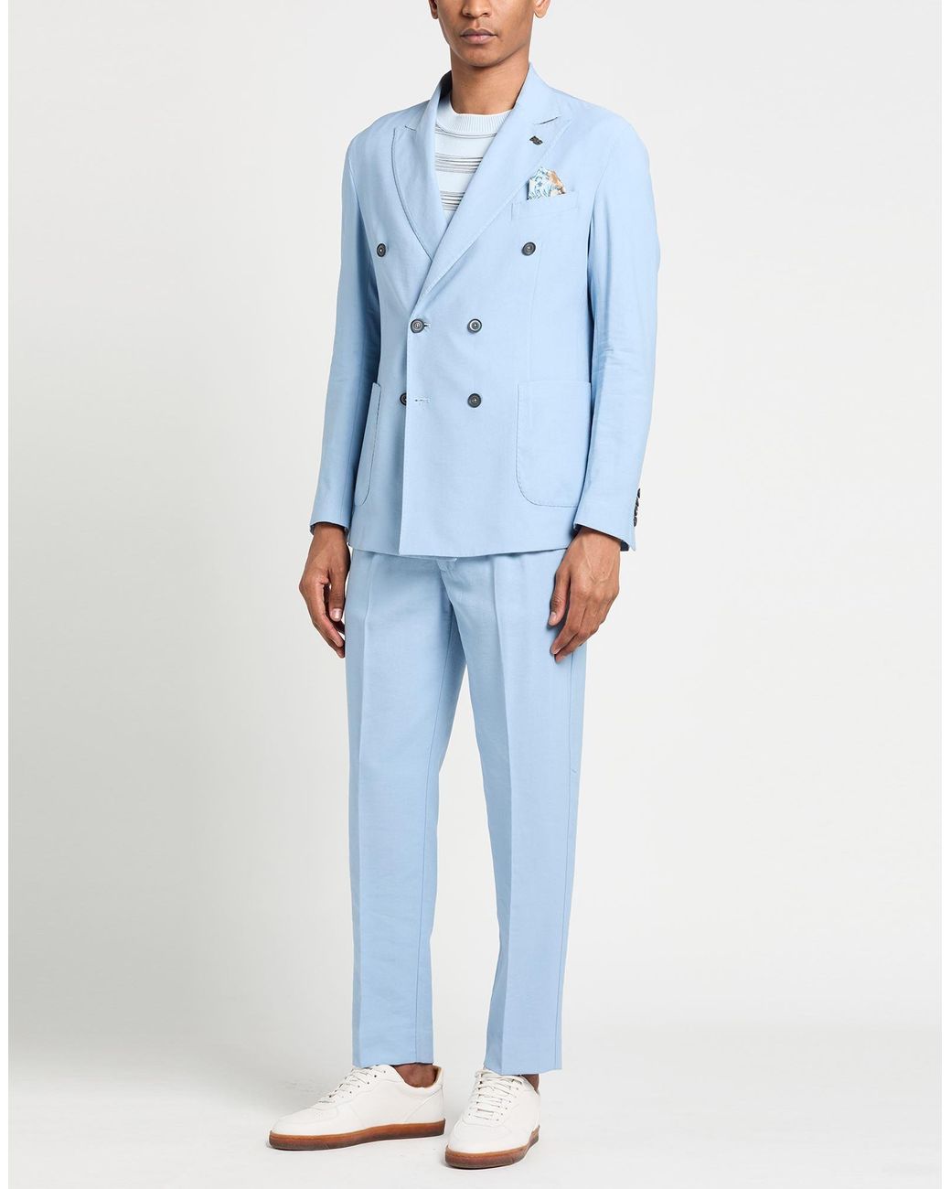 Bob Blue Suit Viscose, Polyester for men