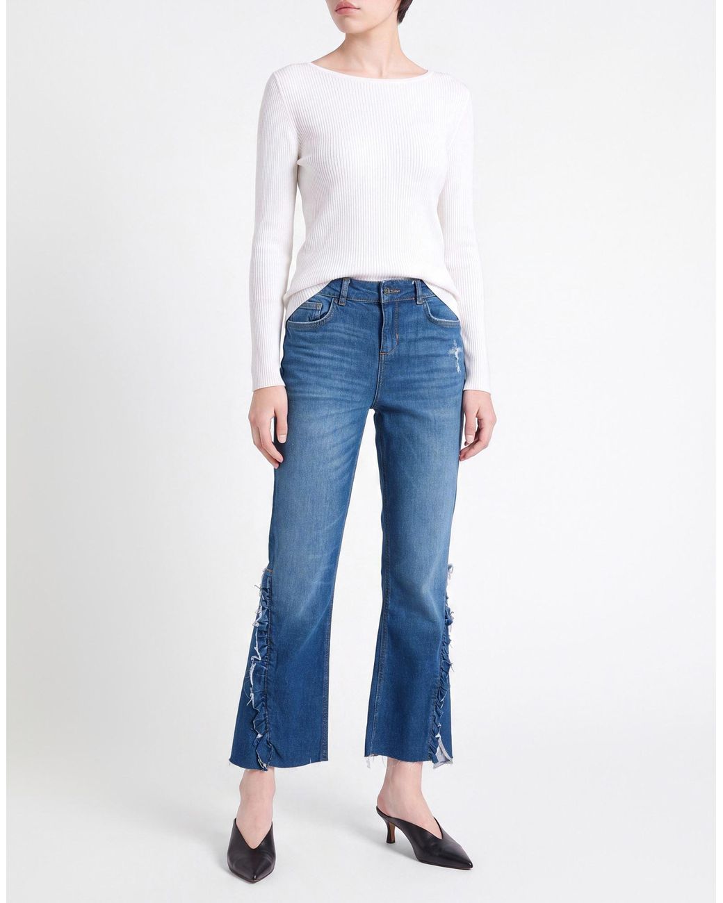 Rebel Queen Blue Jeans Cotton, Elastane