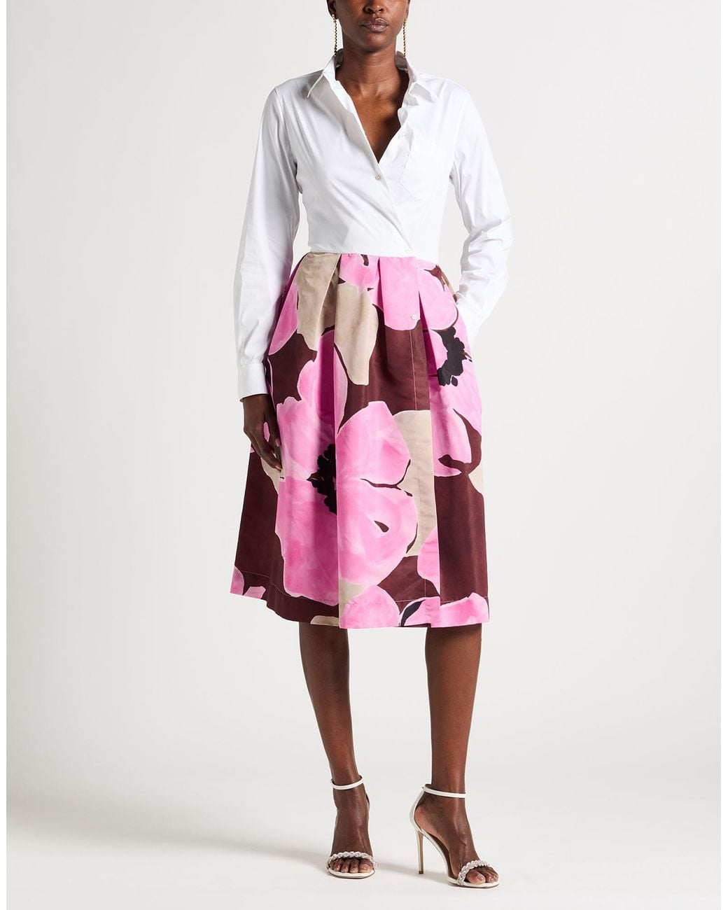 Sara Roka Pink Midi Dress