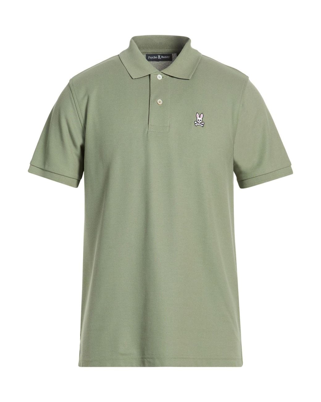 Psycho Bunny Green Polo Shirt Pima Cotton for men
