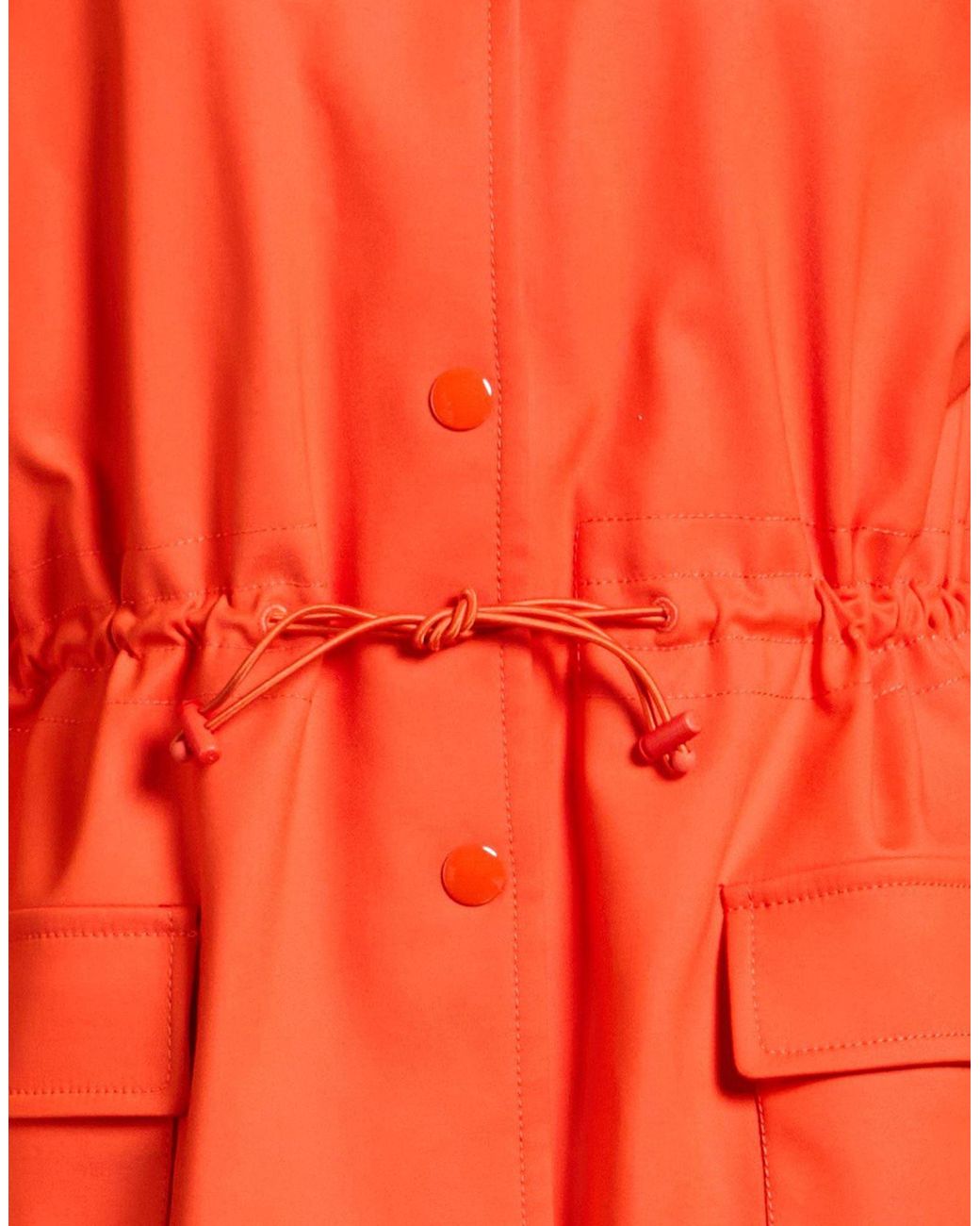 Moschino Orange Coat Polyester, Cotton, Elastane