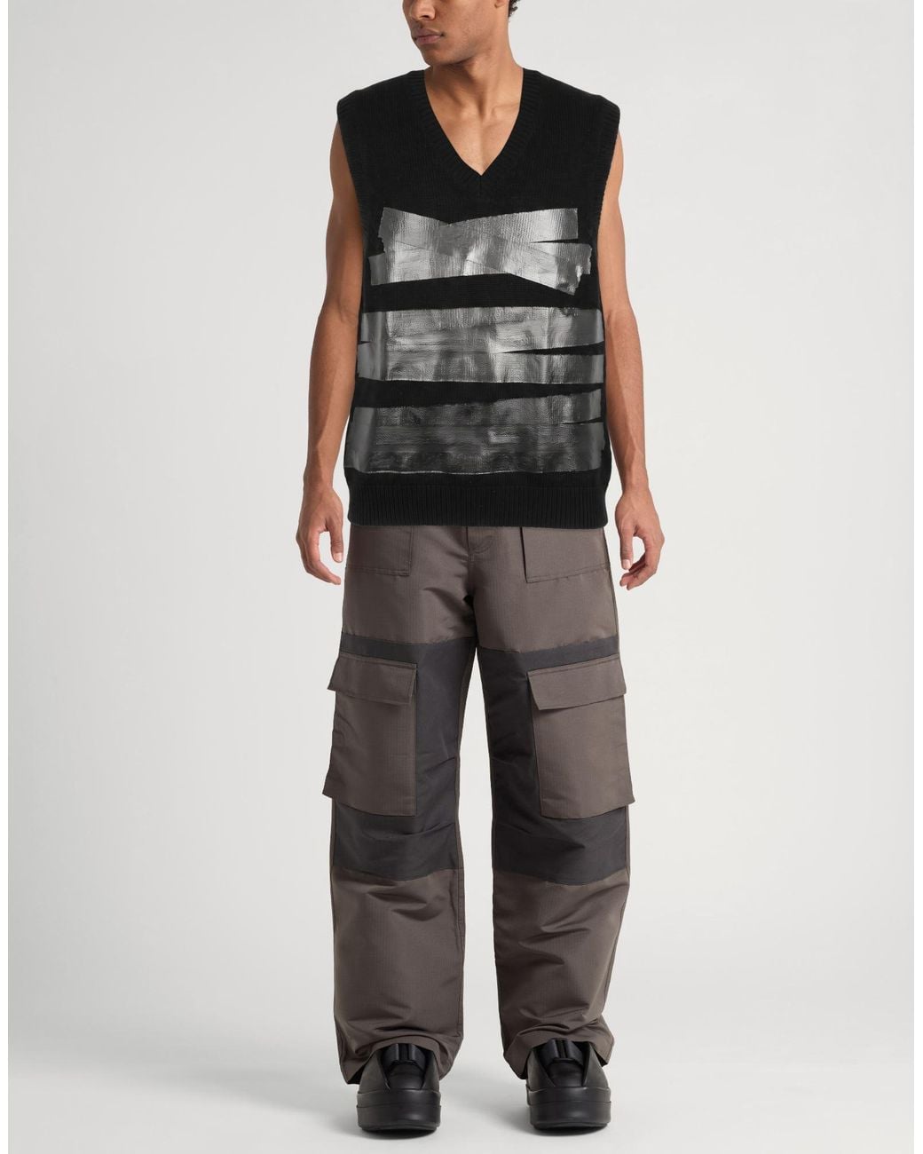 MM6 by Maison Margiela Black Sweater Wool, Polyamide for men