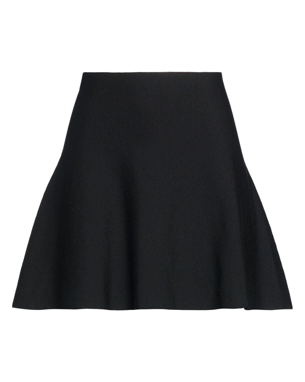 Roberto Collina Black Mini Skirt Merino Wool