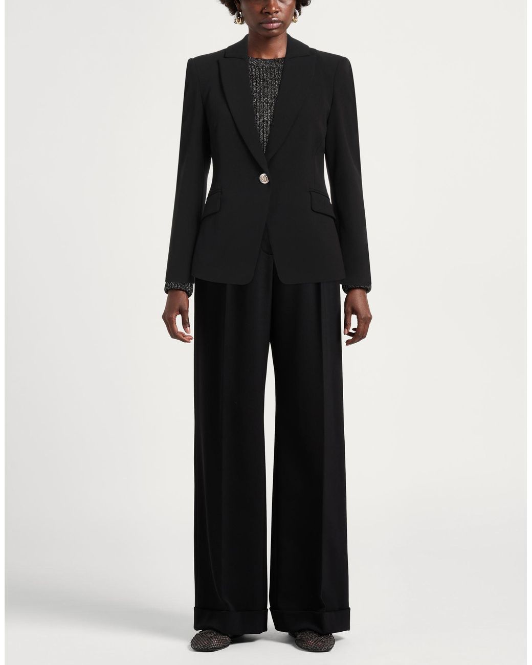 Liu Jo Black Blazer Polyester, Elastane