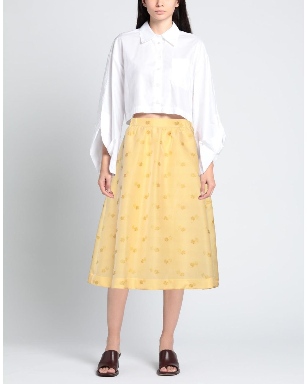 Baum und Pferdgarten Yellow Midi Skirt