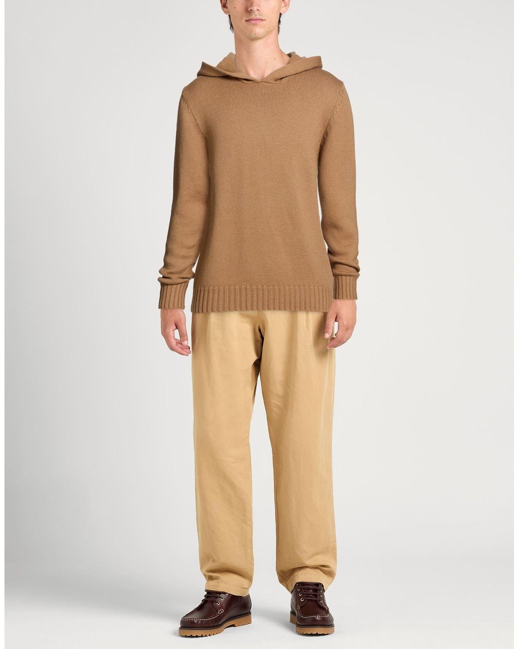Alpha Studio Brown Sweater Wool for men