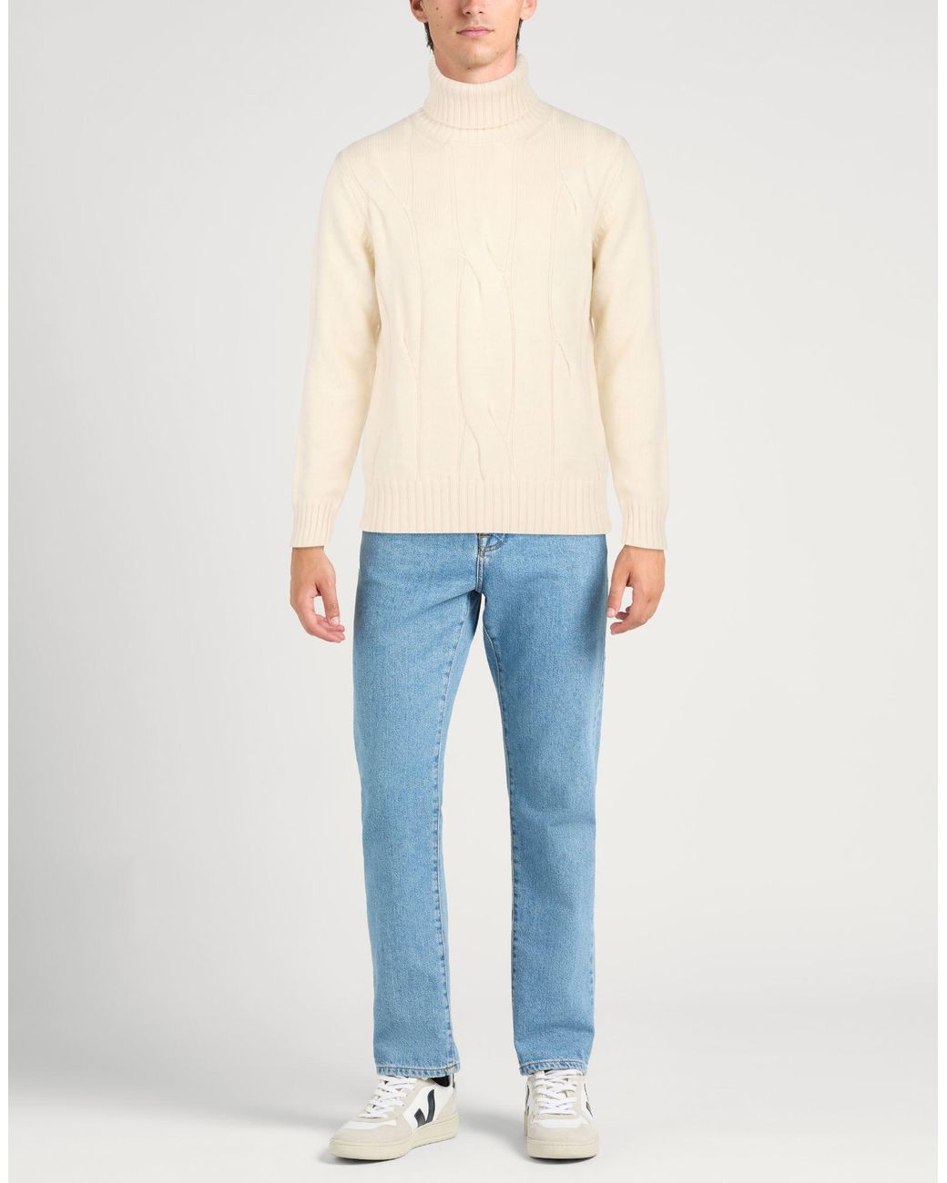 Alpha Studio Natural Turtlenecks for men