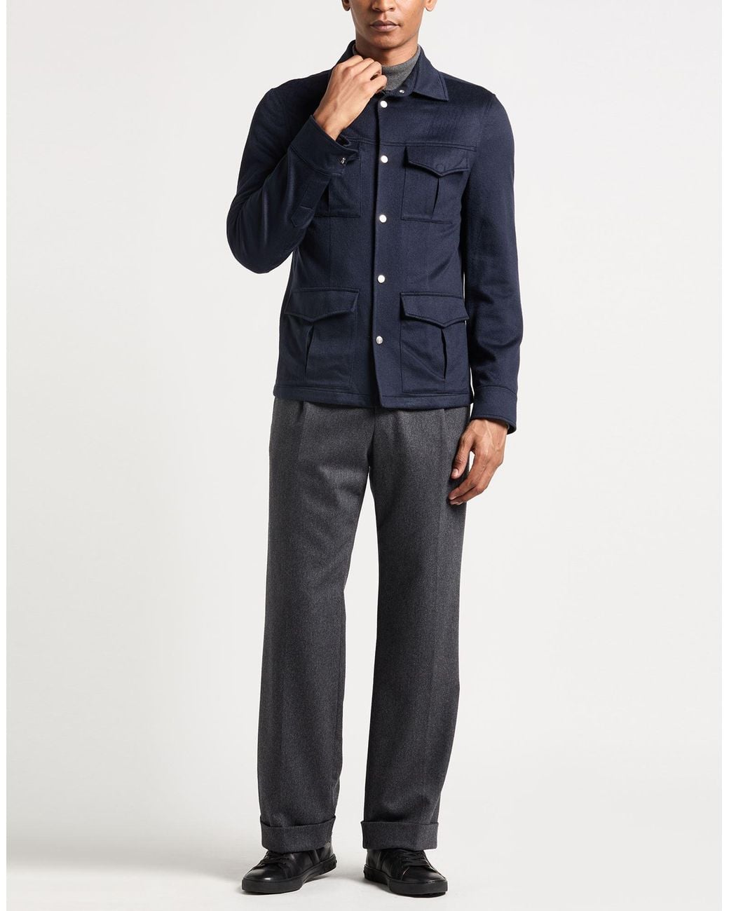 Brunello Cucinelli Blue Jacket Cashmere for men