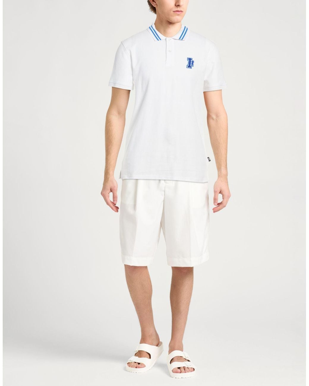 Ice Iceberg White Polo Shirt Cotton for men