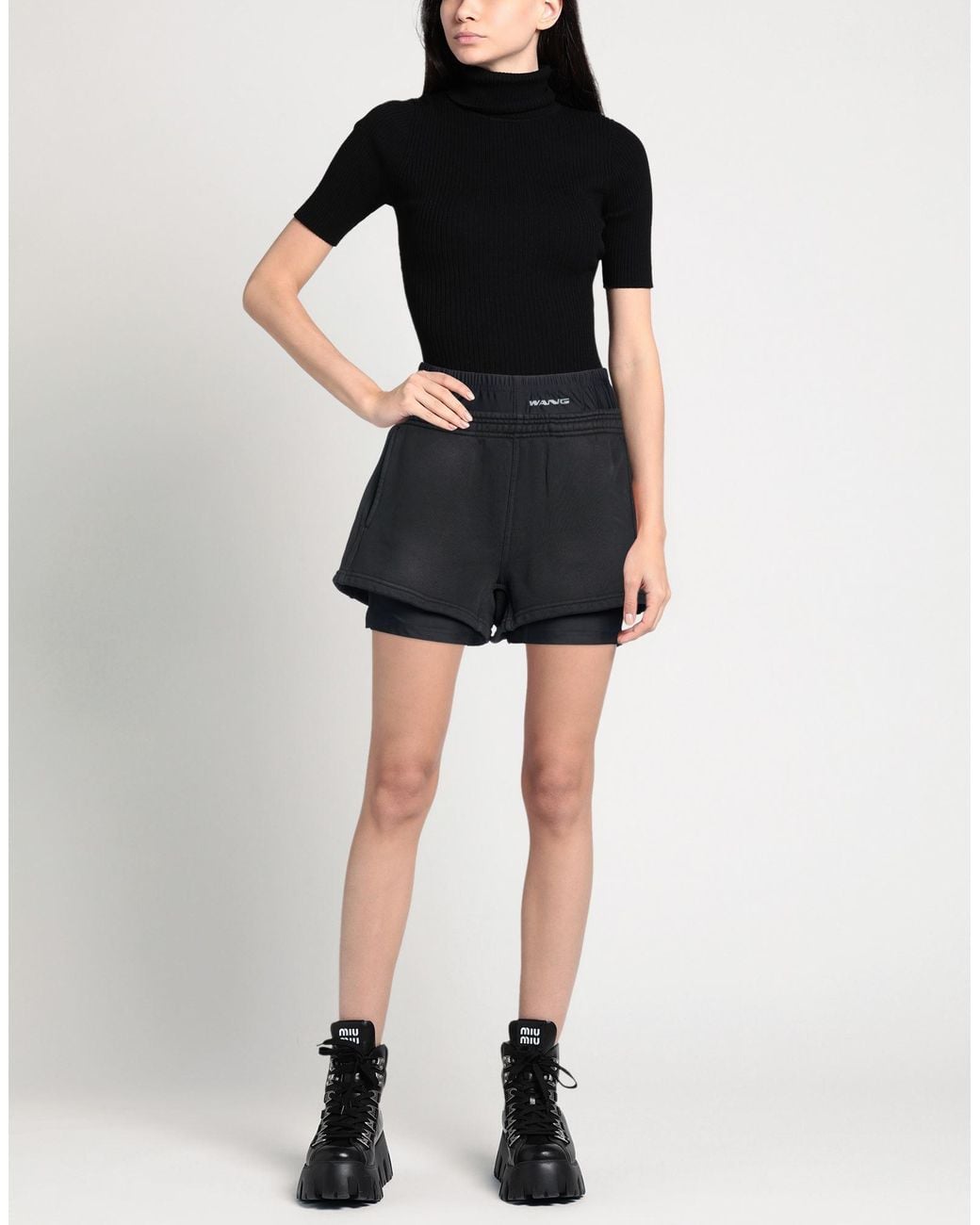 Alexander Wang Black Shorts & Bermuda Shorts