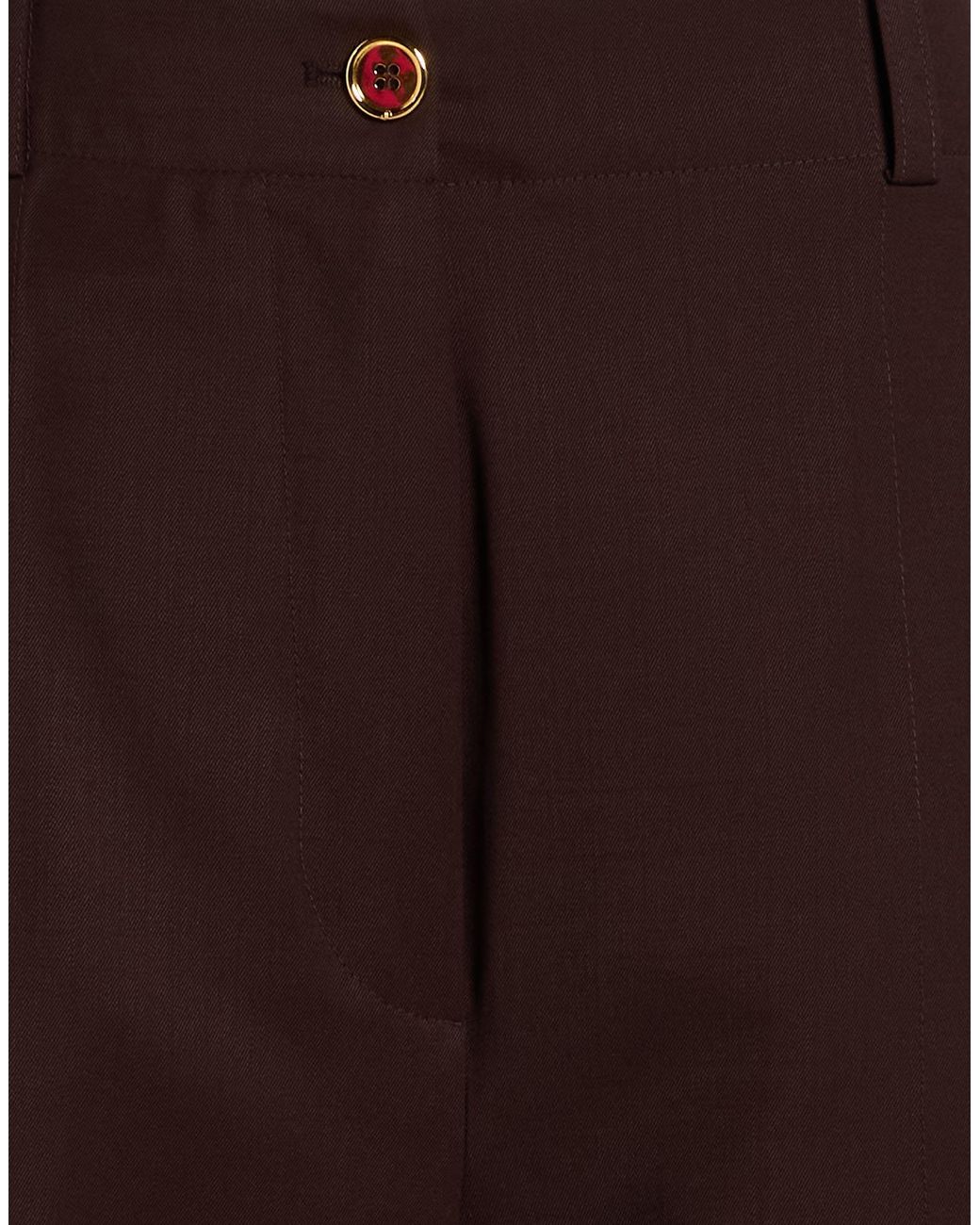 Patou Brown Pants Virgin Wool, Elastane