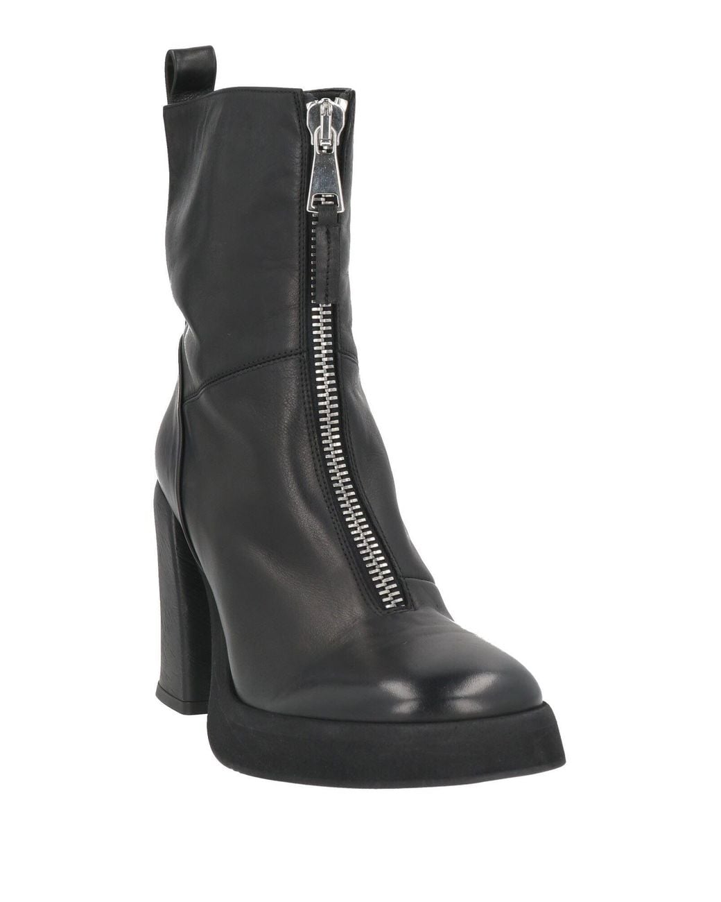 Strategia Black Ankle Boots Leather