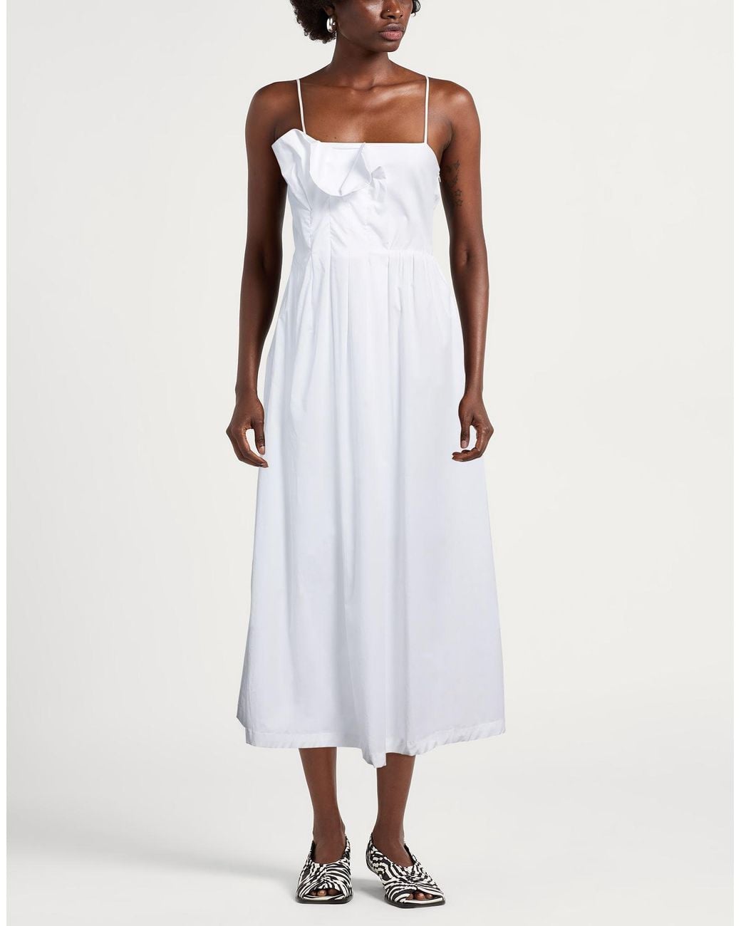 Vestido midi Alpha Studio de color White