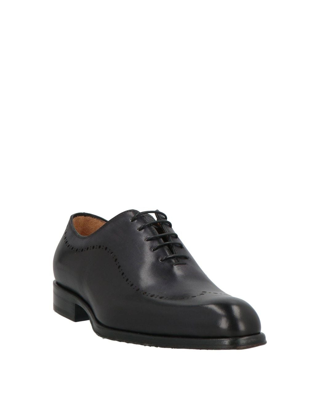 Sutor Mantellassi Black Lace-Up Shoes Leather for men