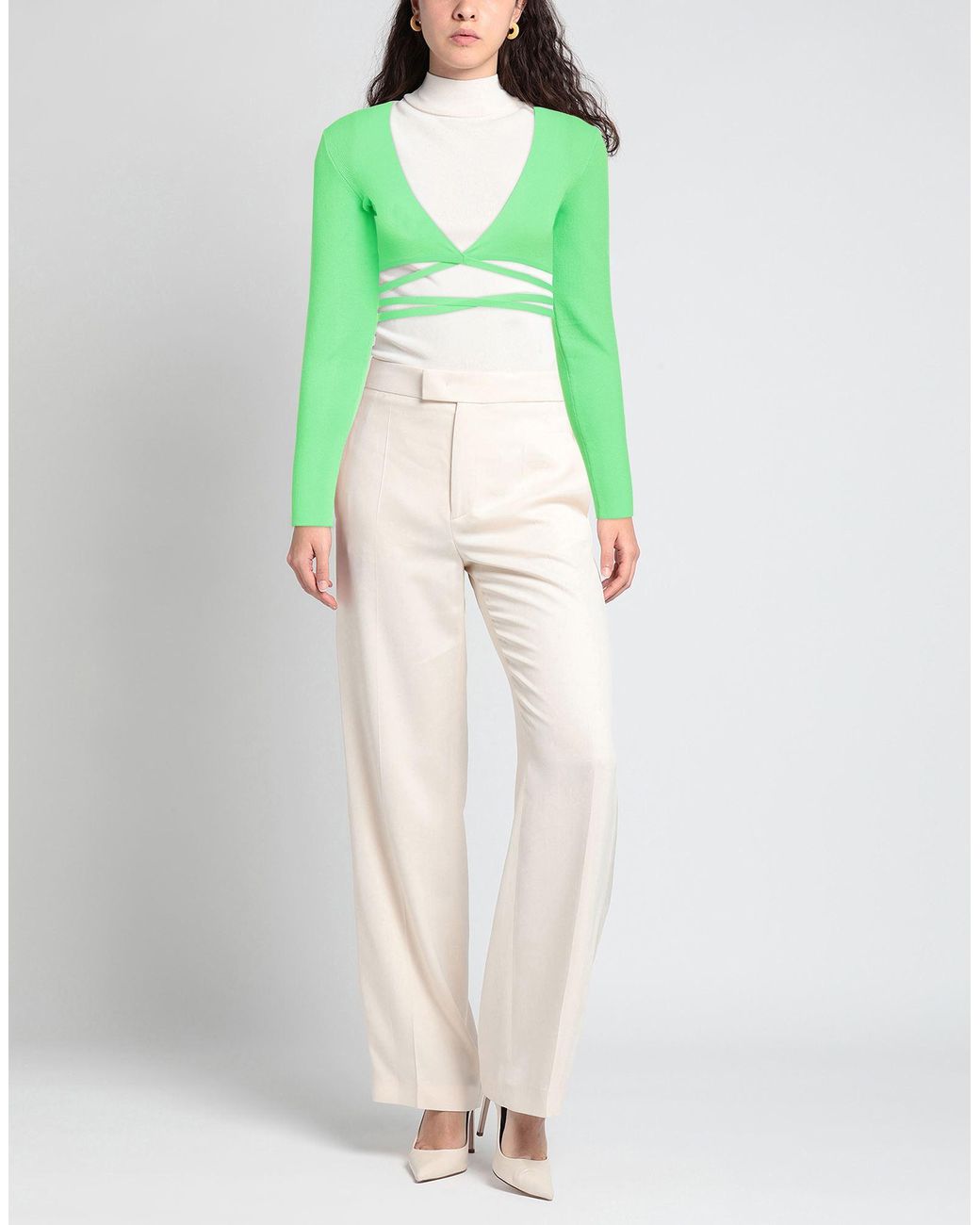 MSGM Green Wickelpullover