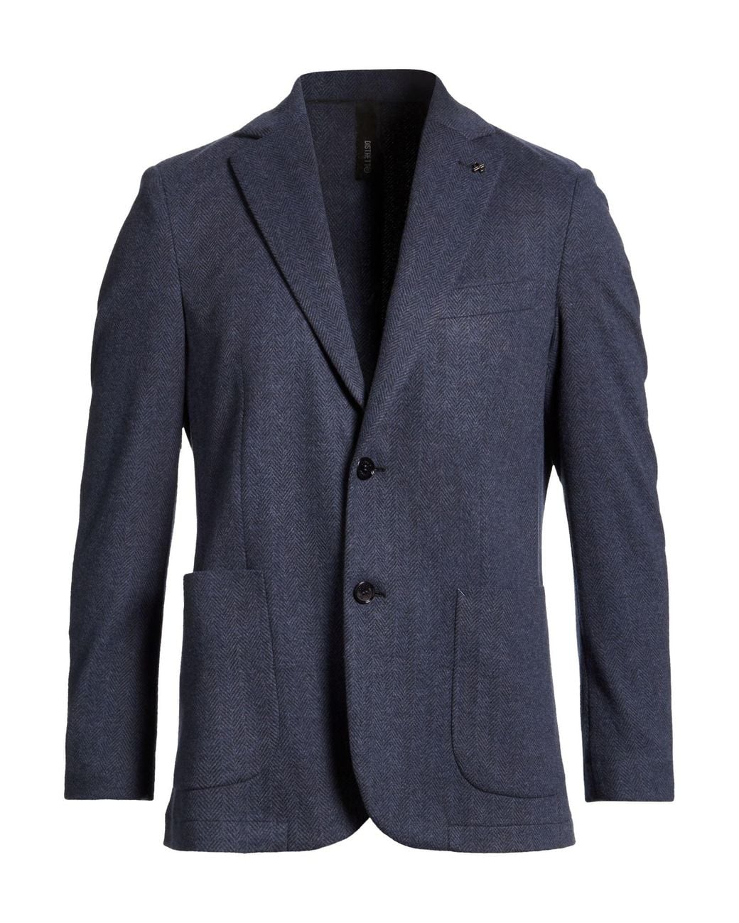 DISTRETTO 12 Blue Blazers for men