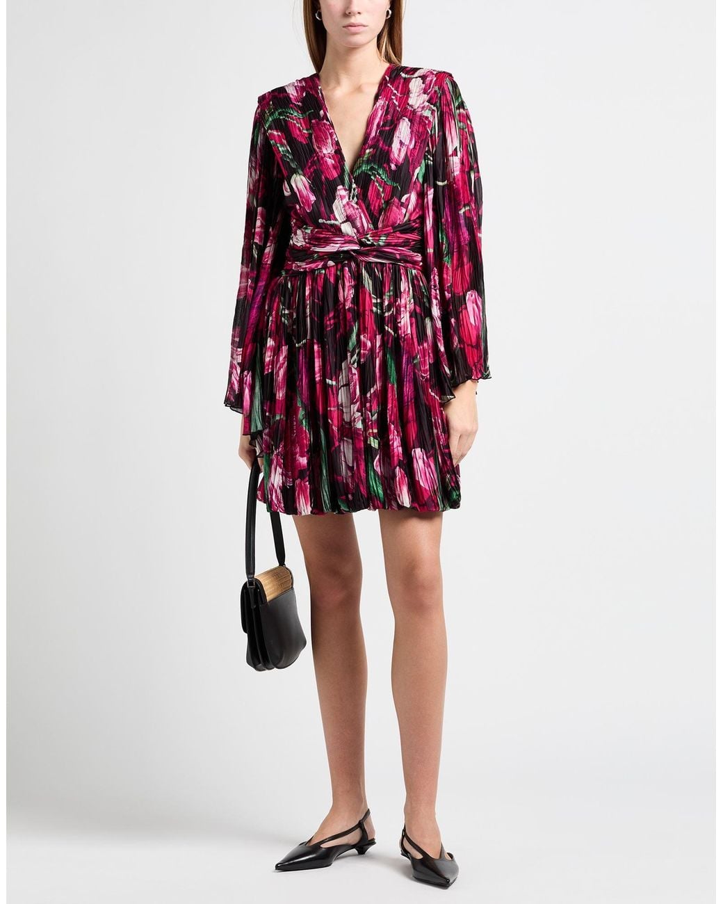 W Les Femmes By Babylon Pink Mini Dress Polyamide