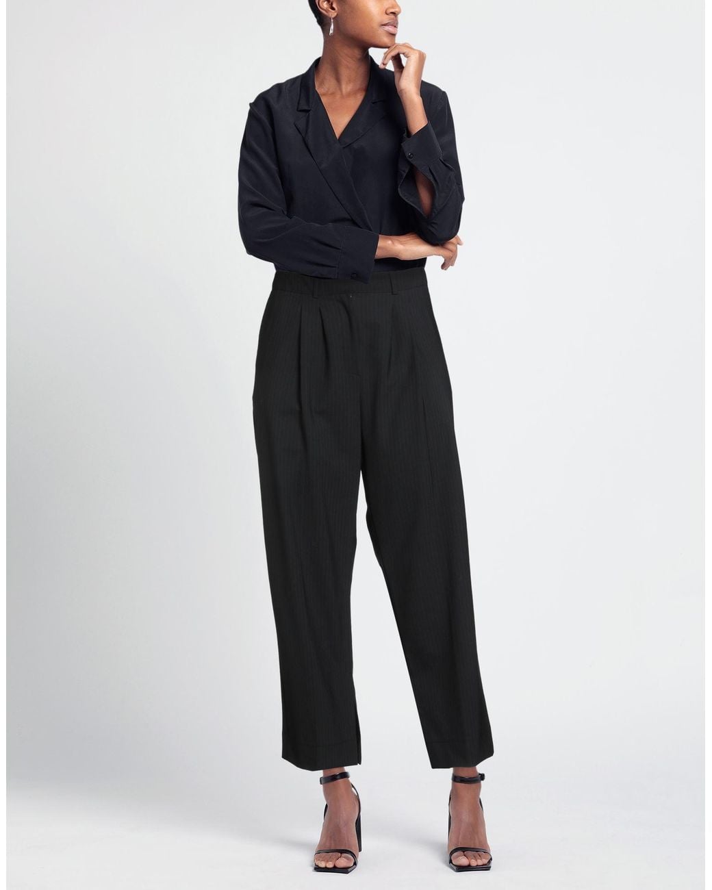 Herskind Black Midnight Pants Polyester, Virgin Wool, Elastane