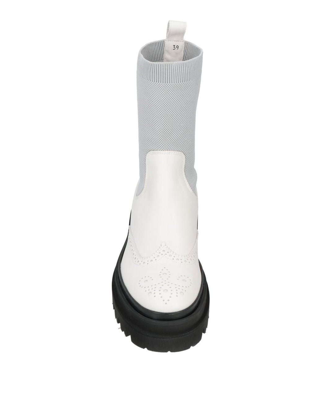 Eleventy White Ankle Boots