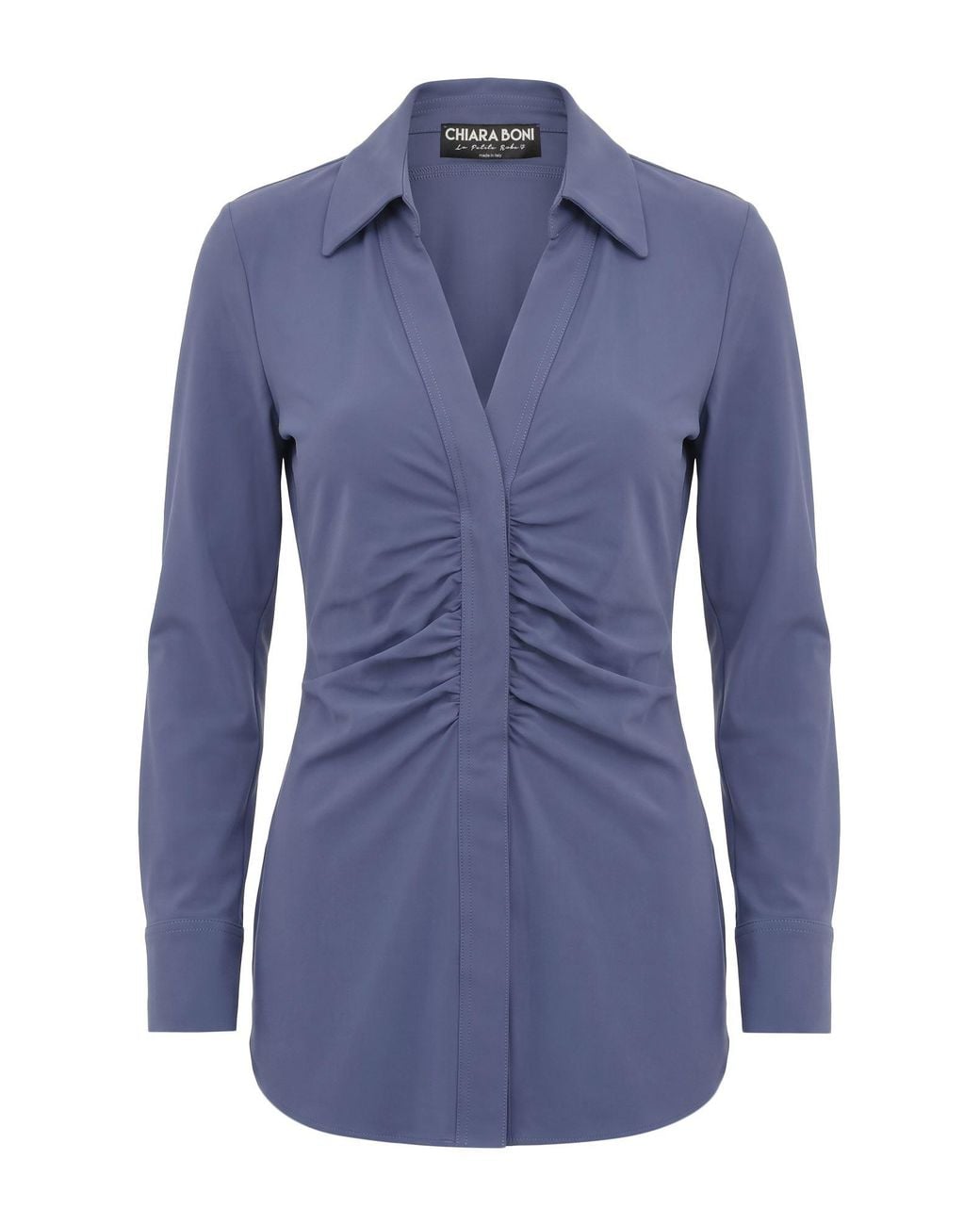 La Petite Robe Di Chiara Boni Blue Top Polyamide, Elastane