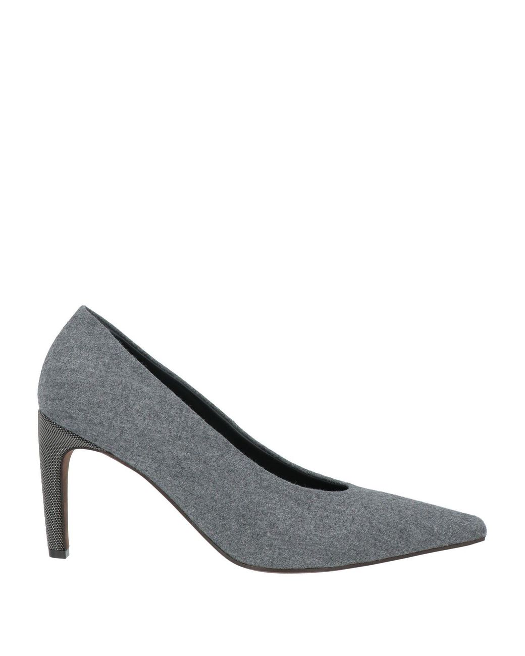 Brunello Cucinelli Gray Pumps Virgin Wool