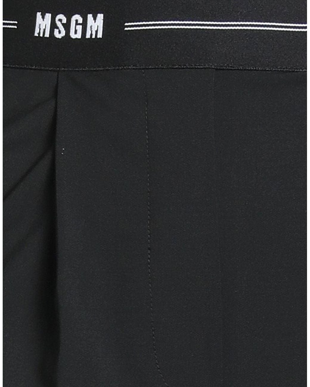 MSGM Black Shorts & Bermuda Shorts