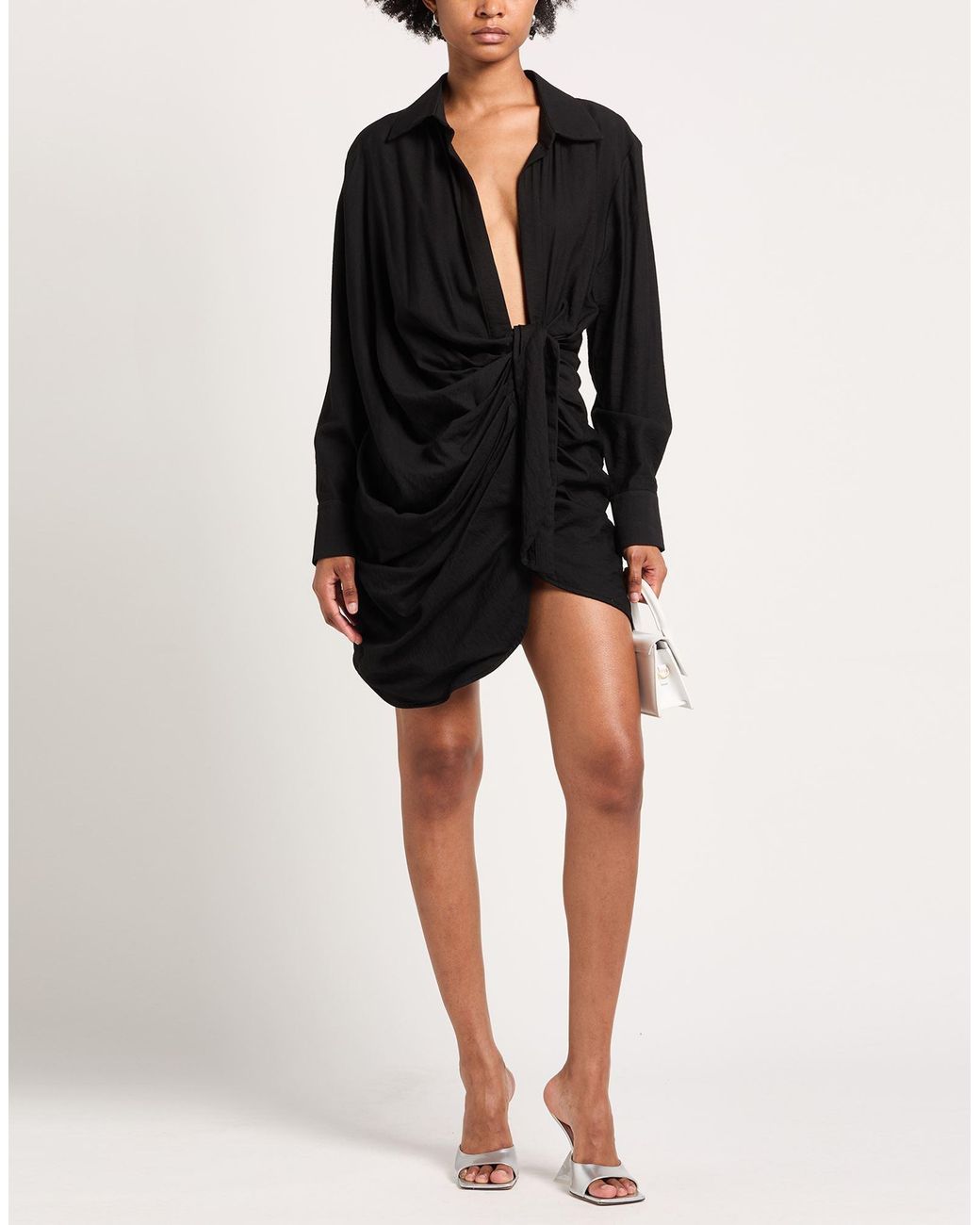 Jacquemus Black Le Splash Mini Dress Viscose, Polyamide