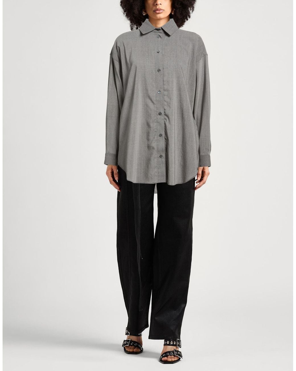 Jacquemus Gray Shirt Virgin Wool, Elastane