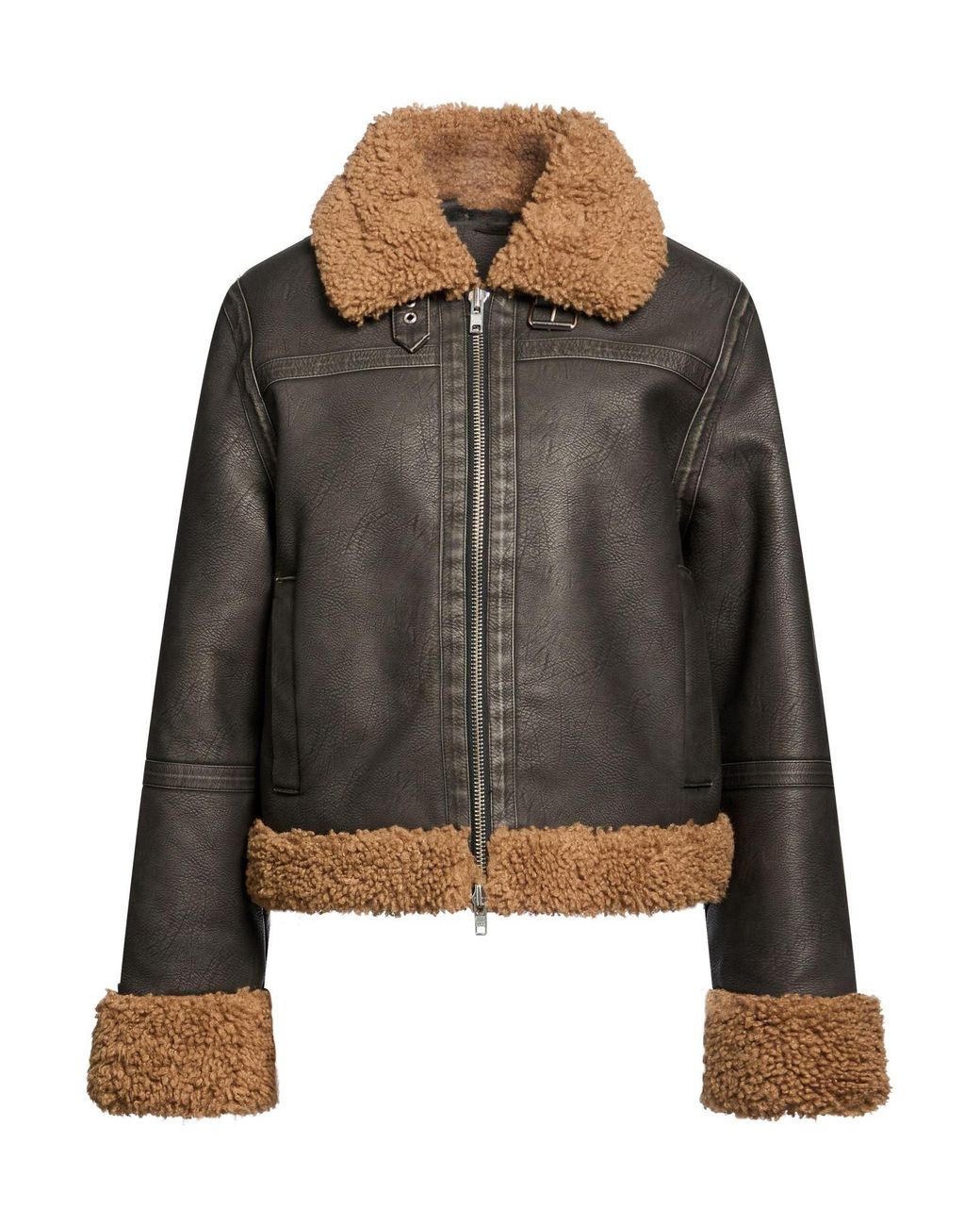 Stand Studio Black Shearling & Teddy
