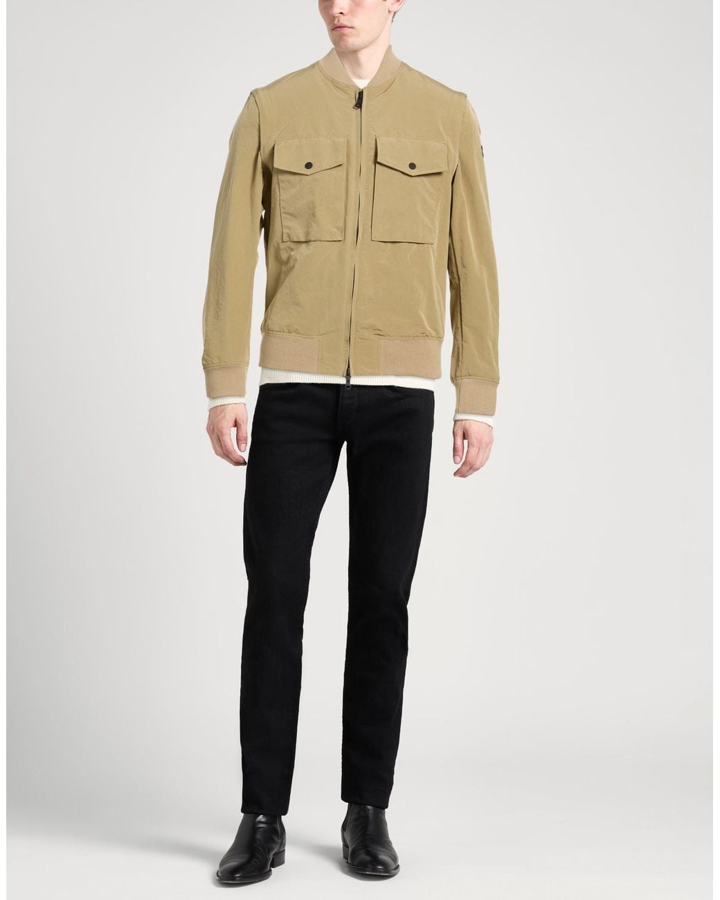 Paul & Shark Natural Khaki Jacket Polyester, Nylon for men