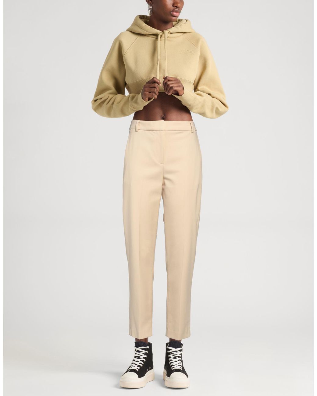Tommy Hilfiger Natural Pants Polyester, Viscose, Elastane