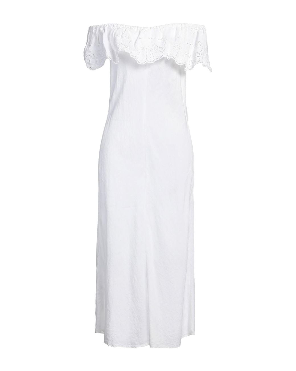 120% Lino White Midi Dress