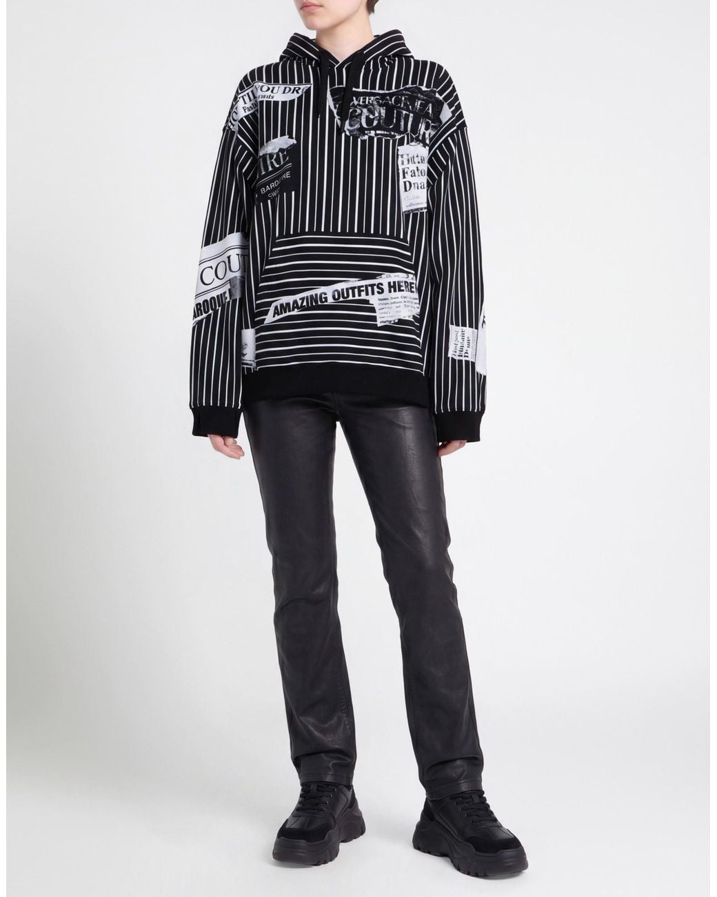 Versace Jeans Couture Black Sweatshirt Cotton