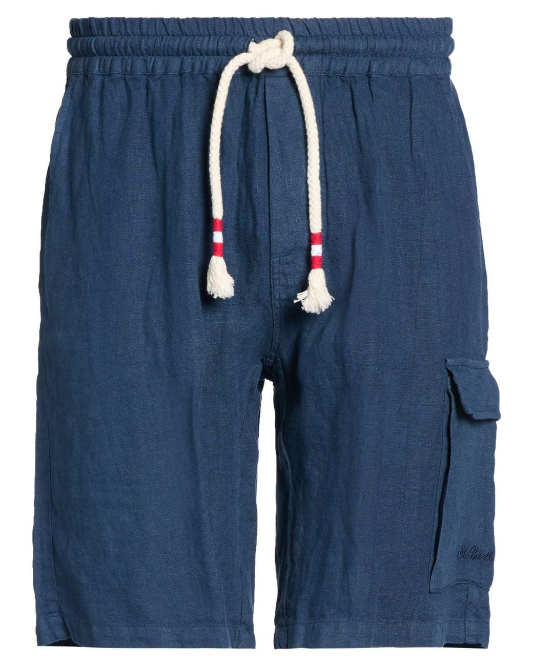 Mc2 Saint Barth Blue Shorts & Bermuda Shorts Linen for men