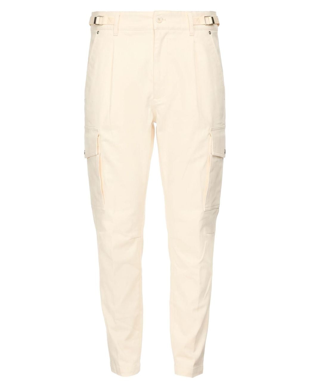Moncler Natural Cream Pants Cotton, Elastane for men