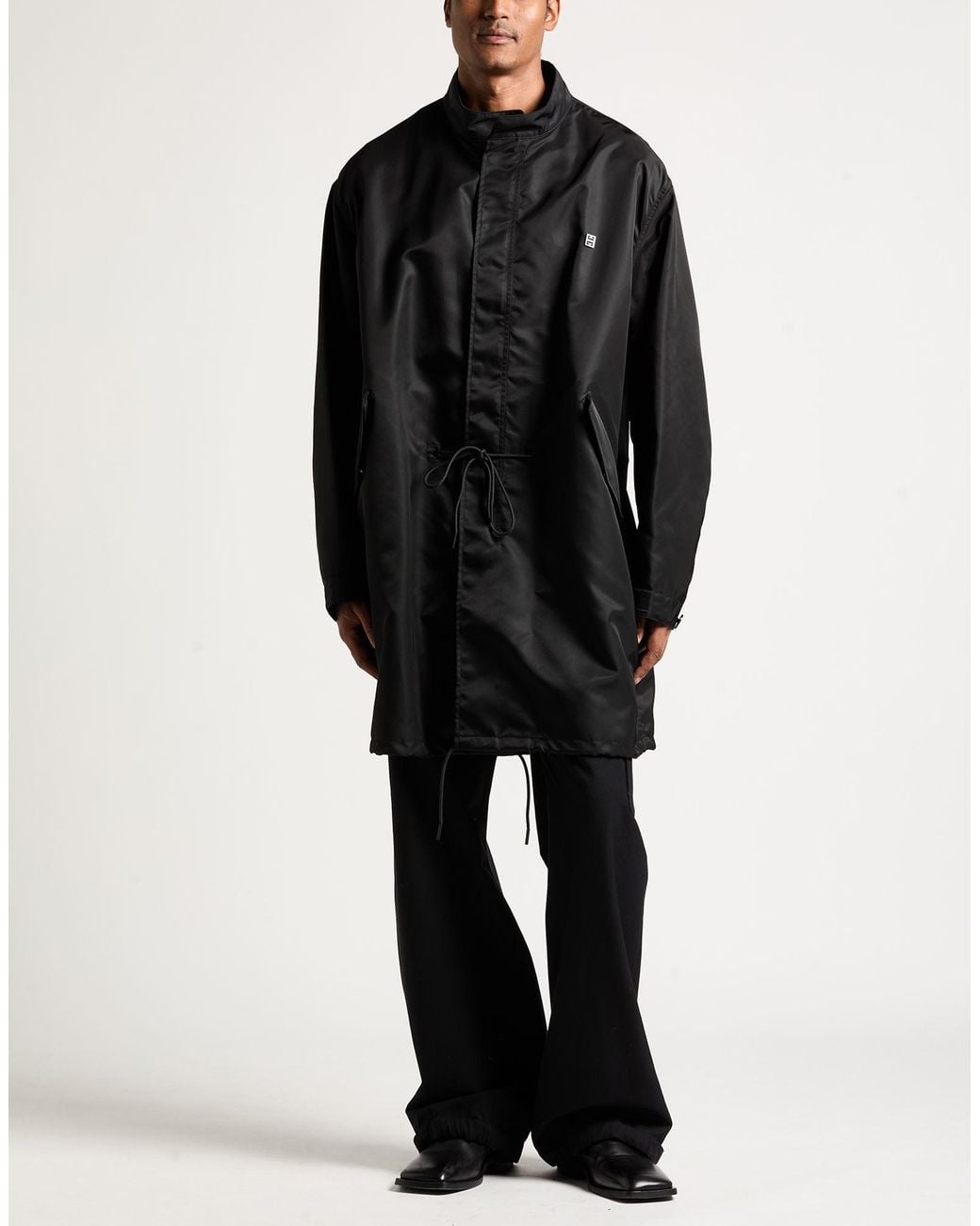 Givenchy Black Overcoat & Trench Coat Polyamide for men