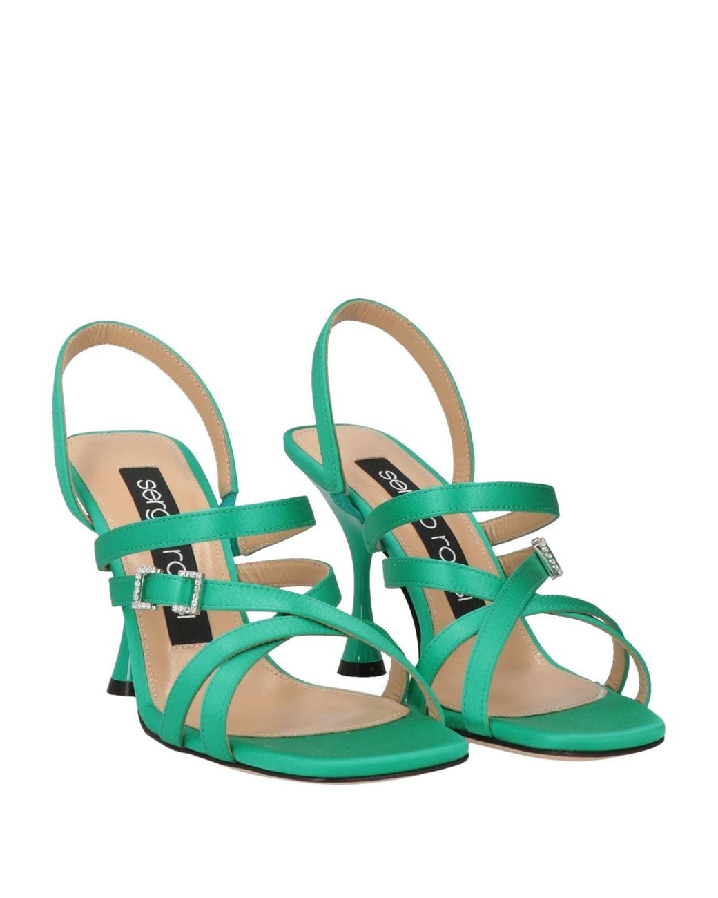 Sergio Rossi Green Sandals Textile Fibers