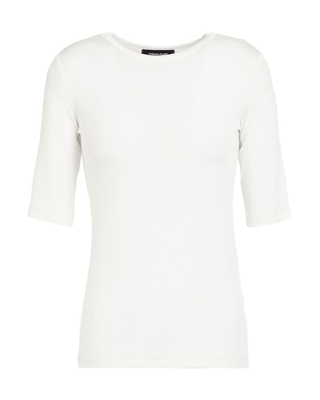 Fabiana Filippi White T-Shirt Viscose, Elastane