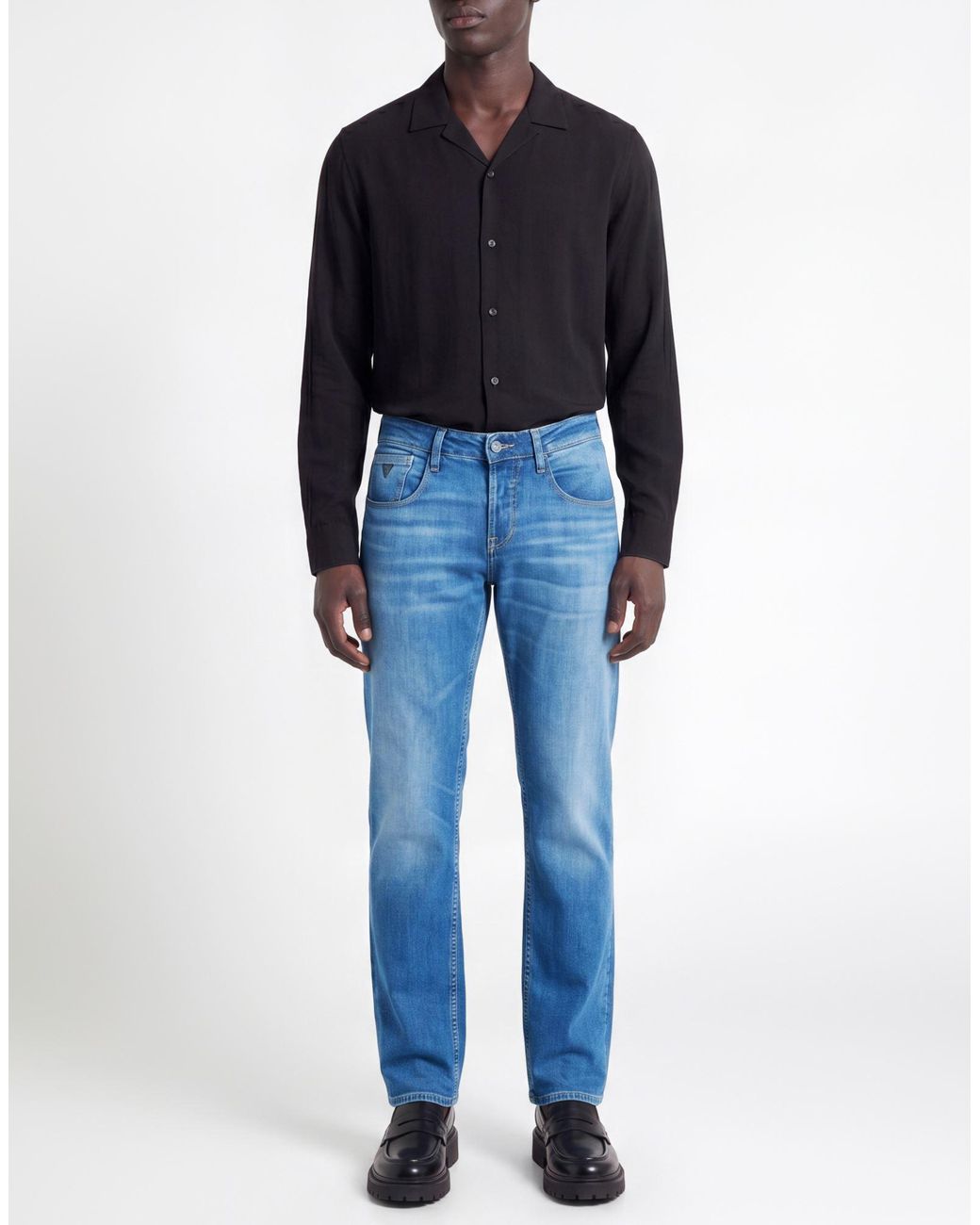 Guess Blue Jeans Cotton, Polyester, Elastane for men