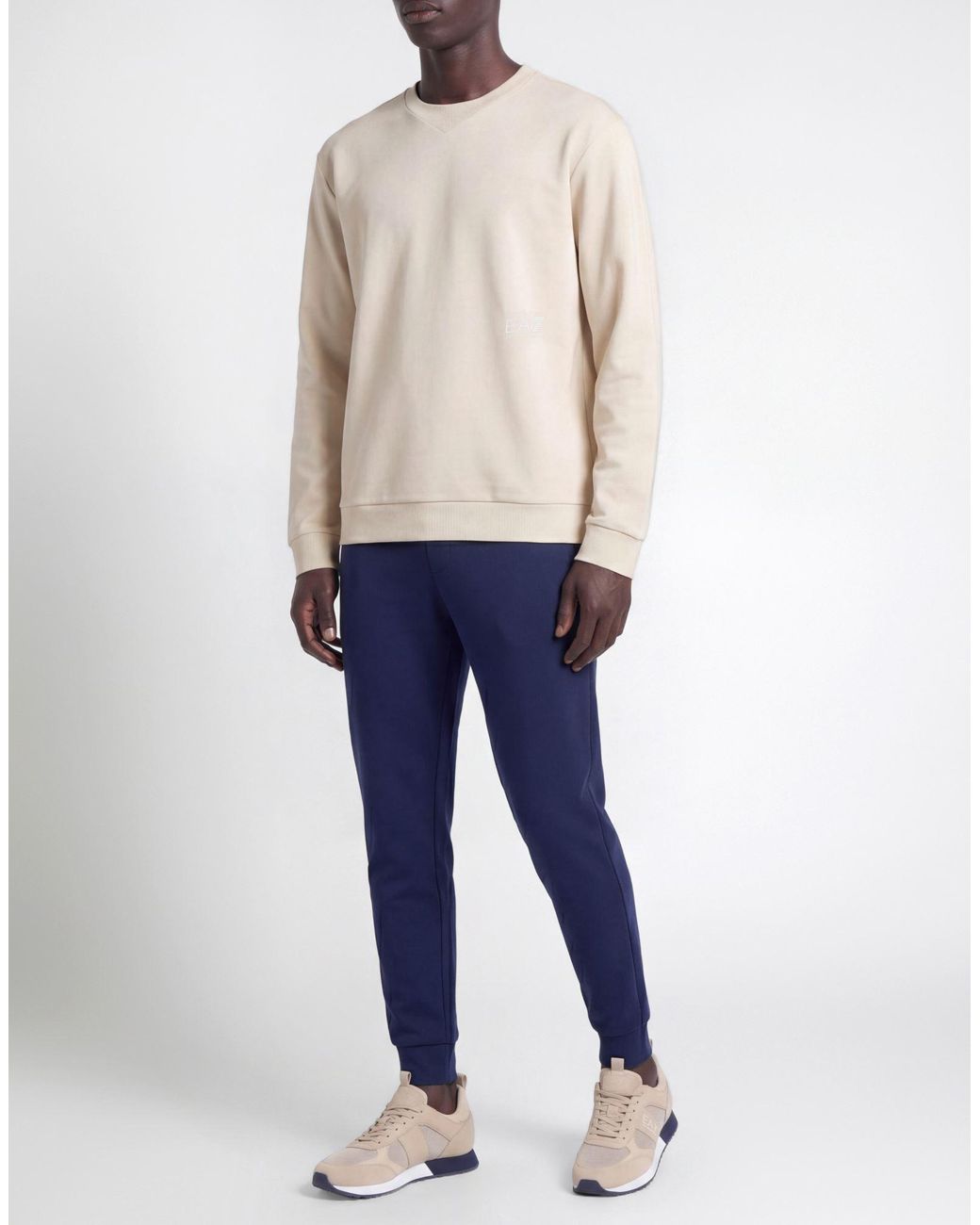 EA7 Natural Sweatshirt Cotton, Elastane for men