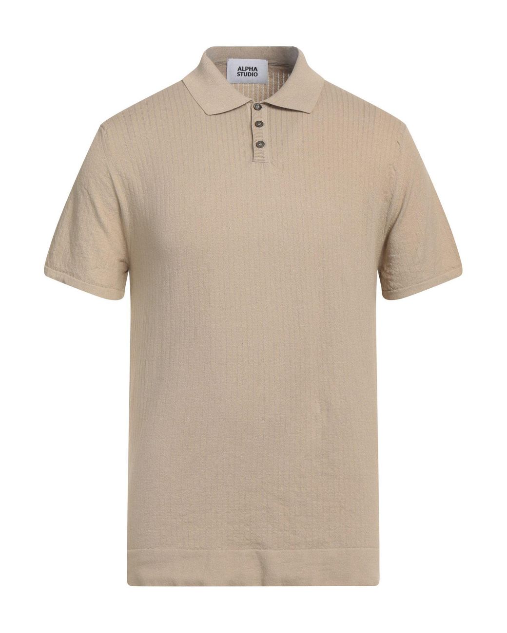 Alpha Studio Polo Shirt in Natural for Men | Lyst