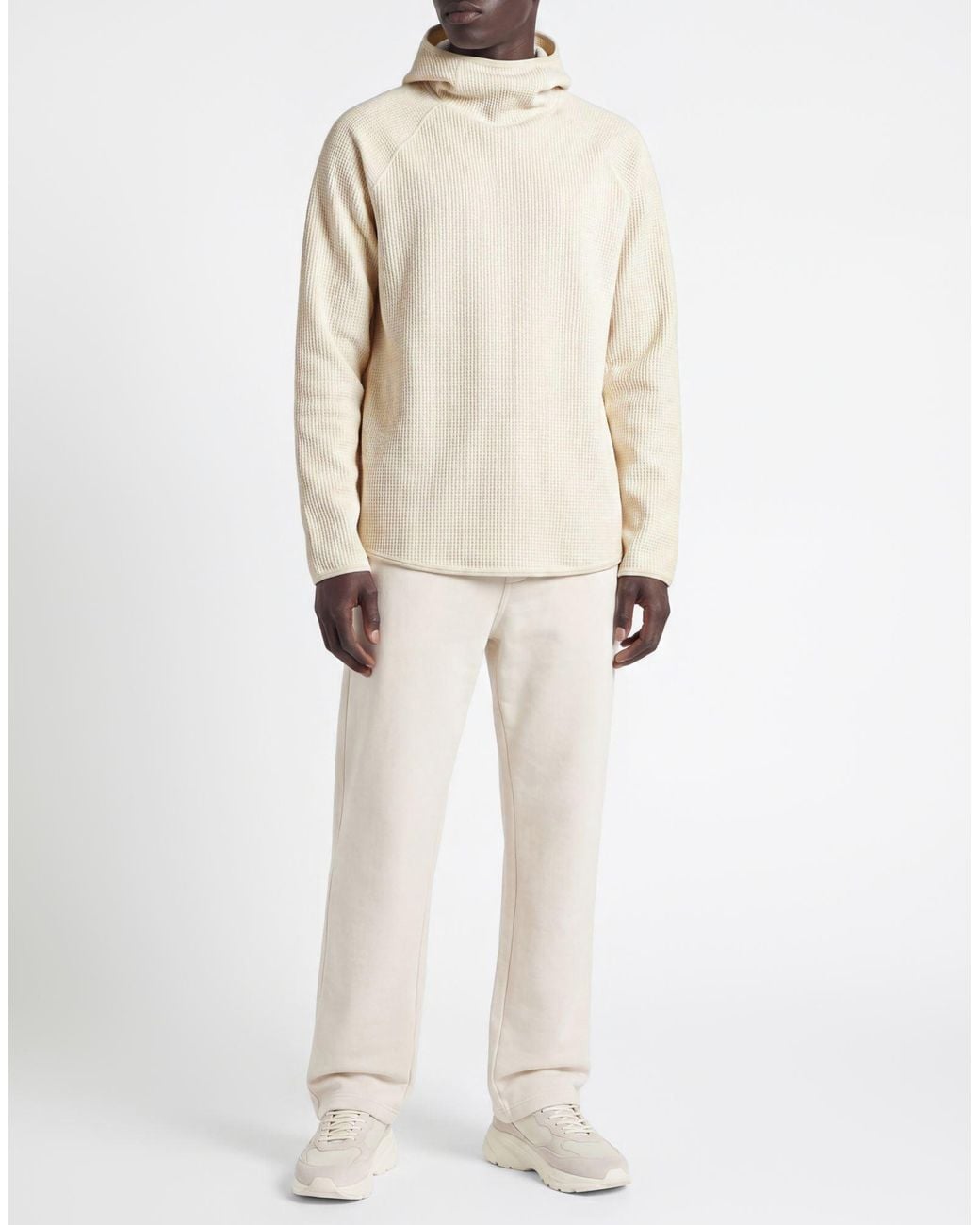 Goldwin White Cream T-Shirt Polyester, Elastane for men