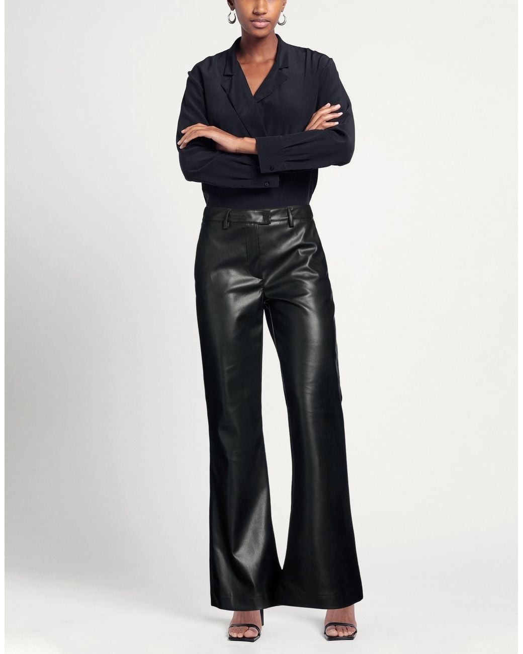 RUE DU BAC Black Pants Polyurethane